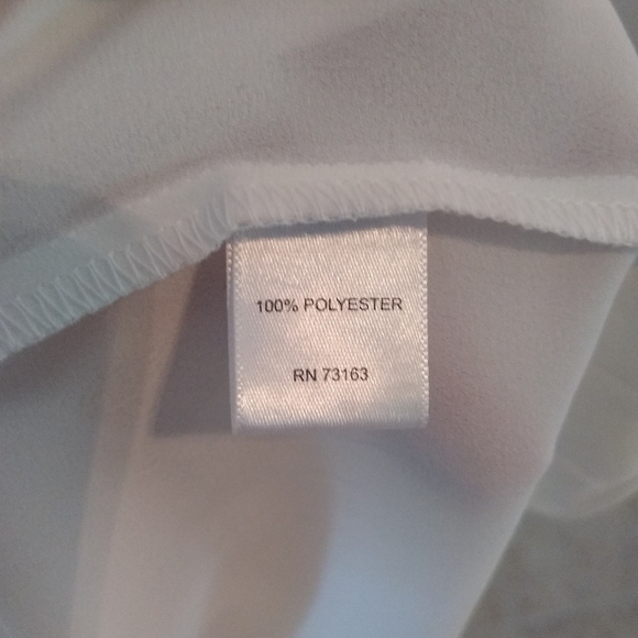 Investments Career Black/White Tie Front Blouse, Size Medium - Picture 6 of 6